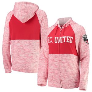 D.C. United Women’s Red Novelty Space Dye Full-Zip Hoodie