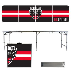 D.C. United Striped Design 8′ Portable Folding Tailgate Table