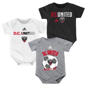 D.C. United adidas Newborn & Infant 3-Pack Bodysuit Set