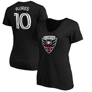 Edison Flores D.C. United Women’s Name & Number V-Neck T-Shirt
