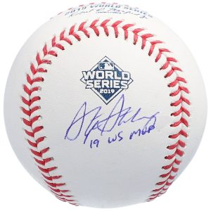 Stephen Strasburg Autographed 2019 World Series Champions Baseball with Inscription