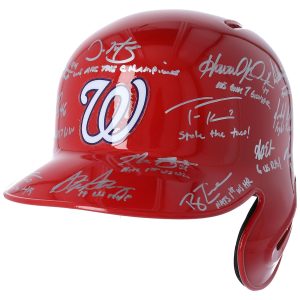 Autographed 2019 World Series Champions Replica Helmet with Signatures & Inscriptions