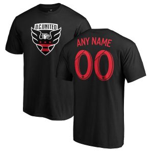 Fanatics Branded D.C. United Black Personalized Team Authentic T-Shirt