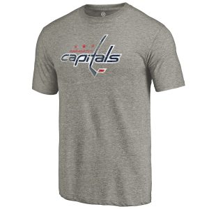 Washington Capitals Distressed Team Logo Tri-Blend T-Shirt