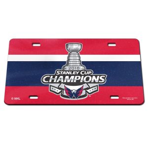 Washington Capitals WinCraft 2018 Stanley Cup Champions Glitter Mirror License Plate