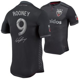 Wayne Rooney D.C. United Autographed Black Adidas Authentic Jersey