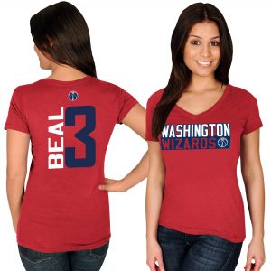 Bradley Beal Washington Wizards Majestic Women’s Name & Number V-Neck T-Shirt